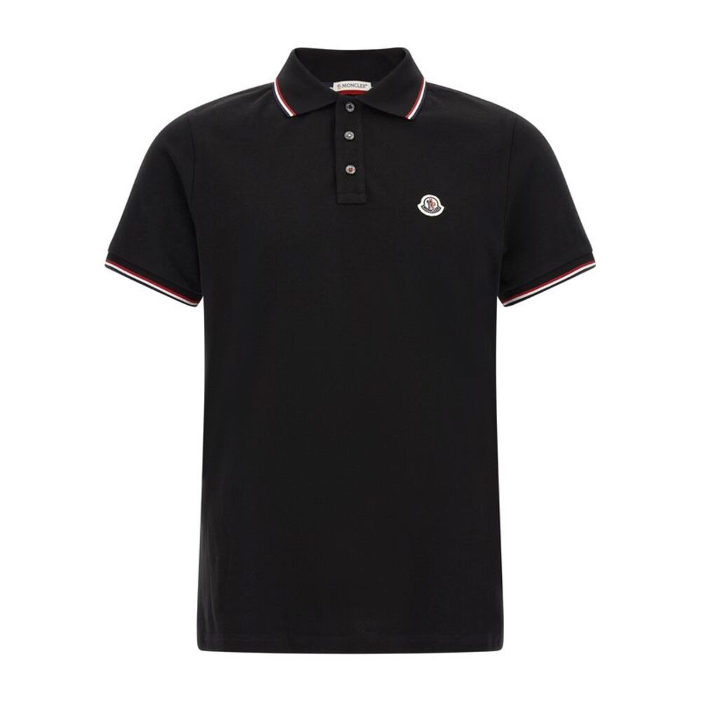 Moncler Men Tricolor Trim Polo Shirt